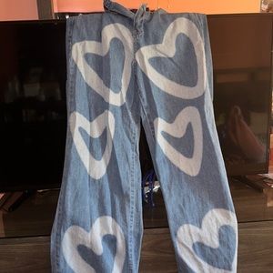 Boyfriend Jeans With Hearts